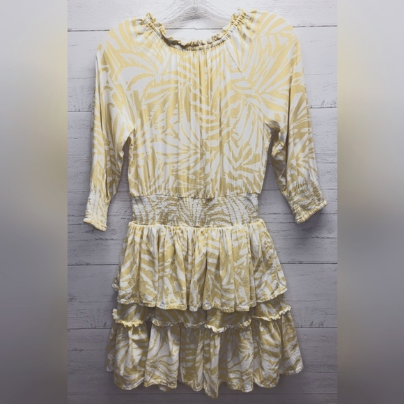 Patrons of Peace June Print Dress Ruffle Tier. Anthropologie Size XS - Picture 2 of 5